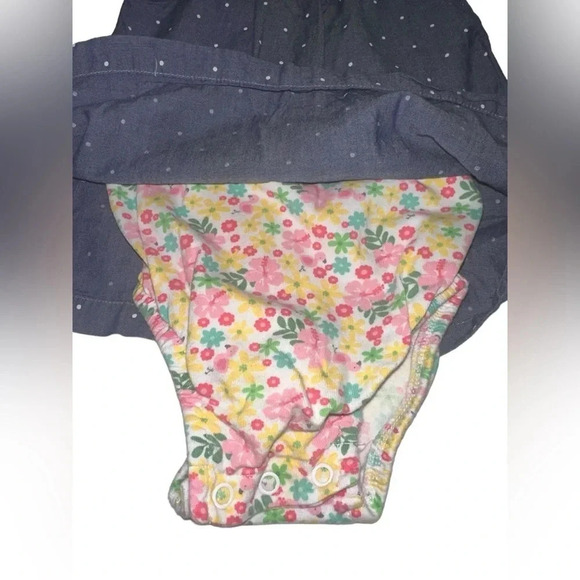 Child Of Mine toddler Girls 18m Polka Dot Floral One Piece Dress Romper - Picture 4 of 7